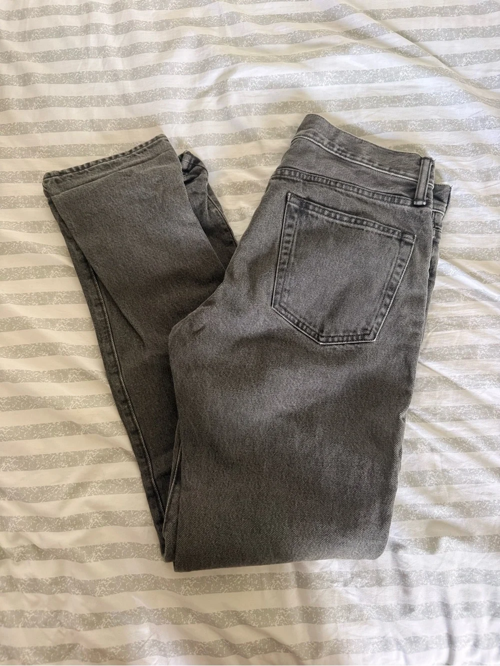 J. Crew Washed Grey High-Rise Jeans